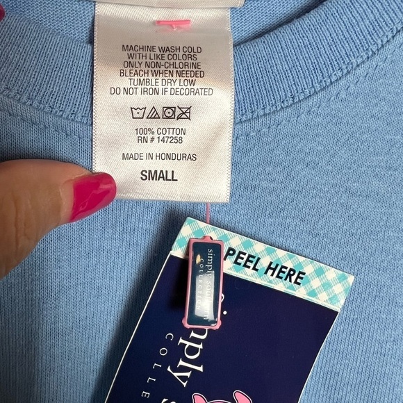 NWT Simply Southern T-shirt Blue Size Small - Picture 4 of 6
